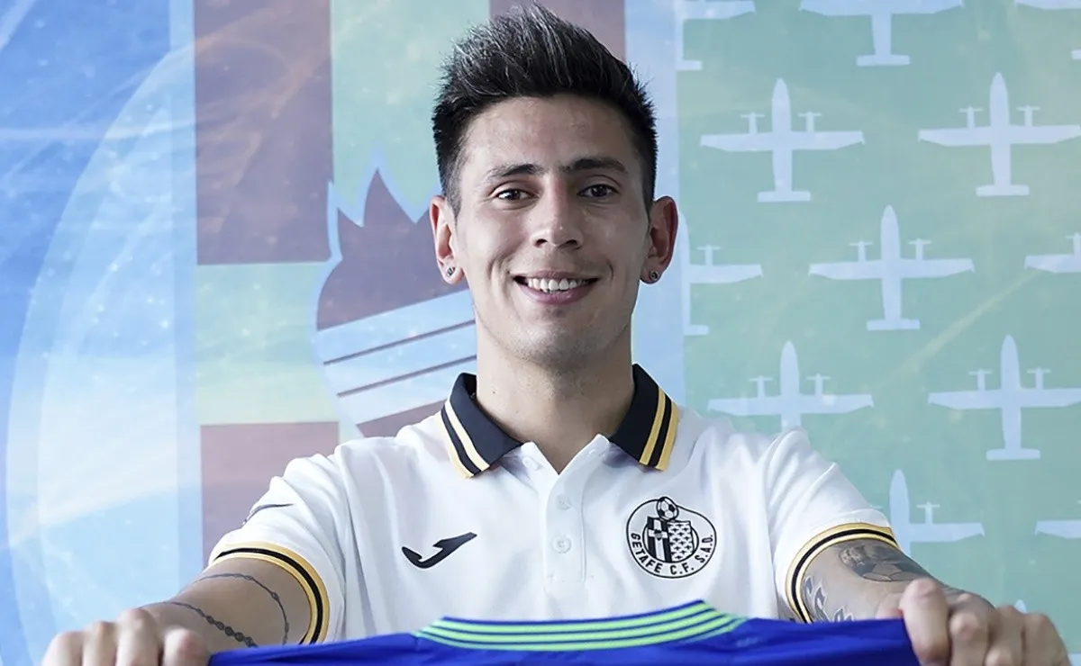 Angileri recibió la bienvenida en el Getafe y fue presentado ante la prensa.