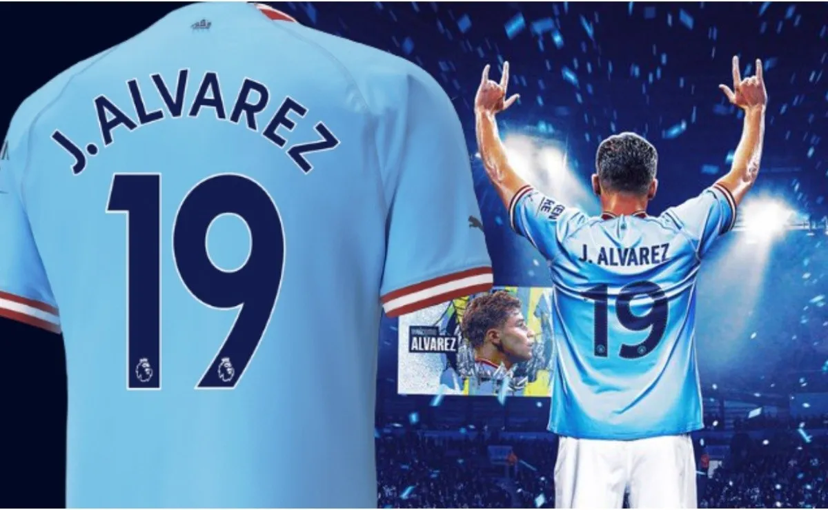 Julián Álvarez usará la camiseta número 19 en Manchester City.