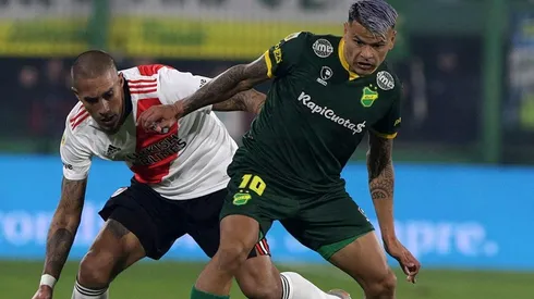 Walter Bou ya enfrentó a River en este semestre, fue por la primera fecha de la Liga Profesional en el empate entre Defensa y Justicia y el Más Grande sin goles.