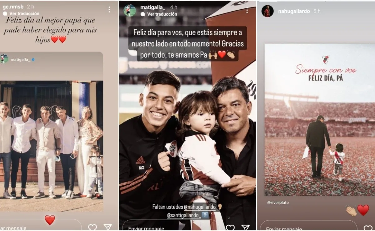 El Muñeco recibió las dedicatorias a través de varias historias de Instagram.
