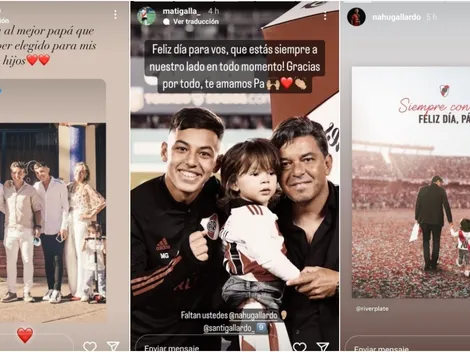 Los emotivos mensajes que recibió Gallardo por el Día del Padre
