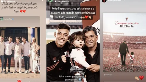 El Muñeco recibió las dedicatorias a través de varias historias de Instagram.