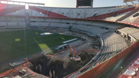 El avance de las tareas de remodelación en el Monumental