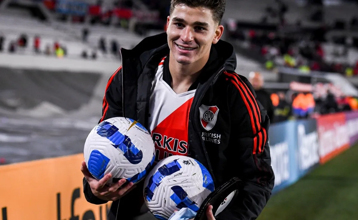 Julián Álvarez fue el protagonista del último gol de River.