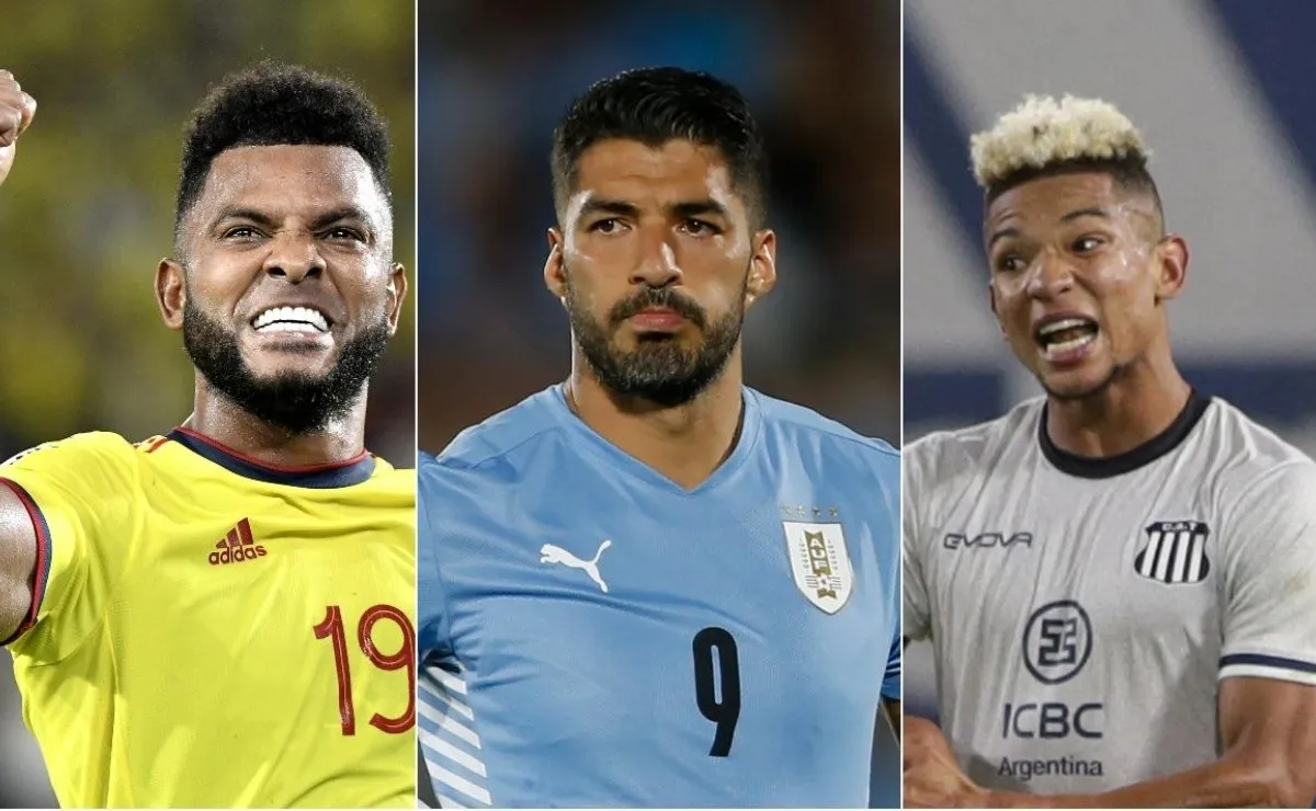 Miguel Ángel Borja, Luis Suárez y Diego Valoyes: tres que interesan en River para este mercado de pases.