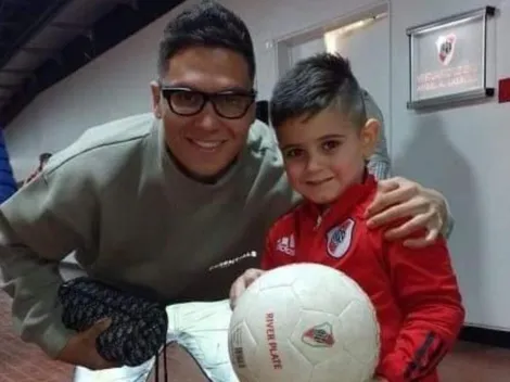 Juanfer le cumplió el sueño a un pequeño hincha
