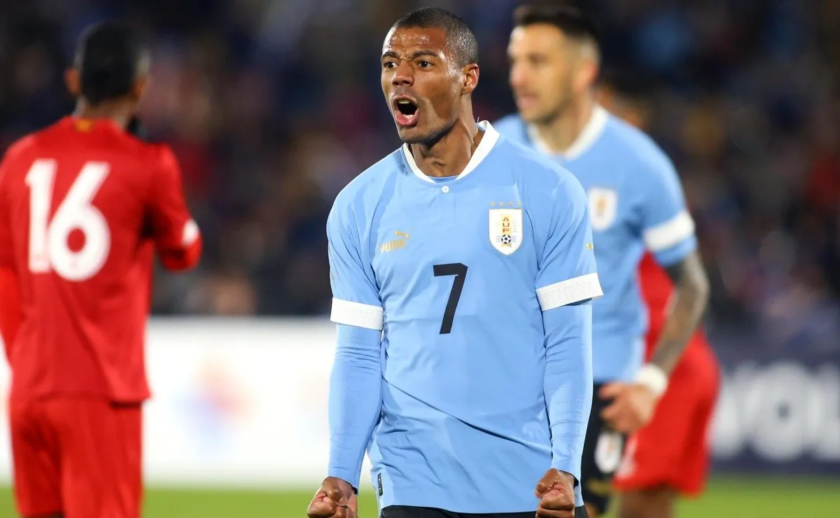 Nicol De La Cruz marcó en la goleada de Uruguay ante Panamá.