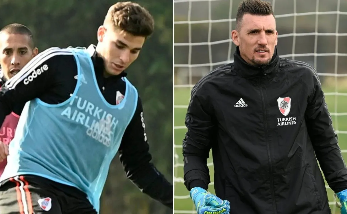Julián y Armani se sumaron a la práctica luego de la gira con la Selección Argentina.