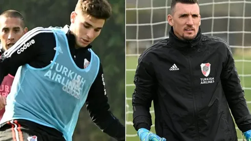 Julián y Armani se sumaron a la práctica luego de la gira con la Selección Argentina.