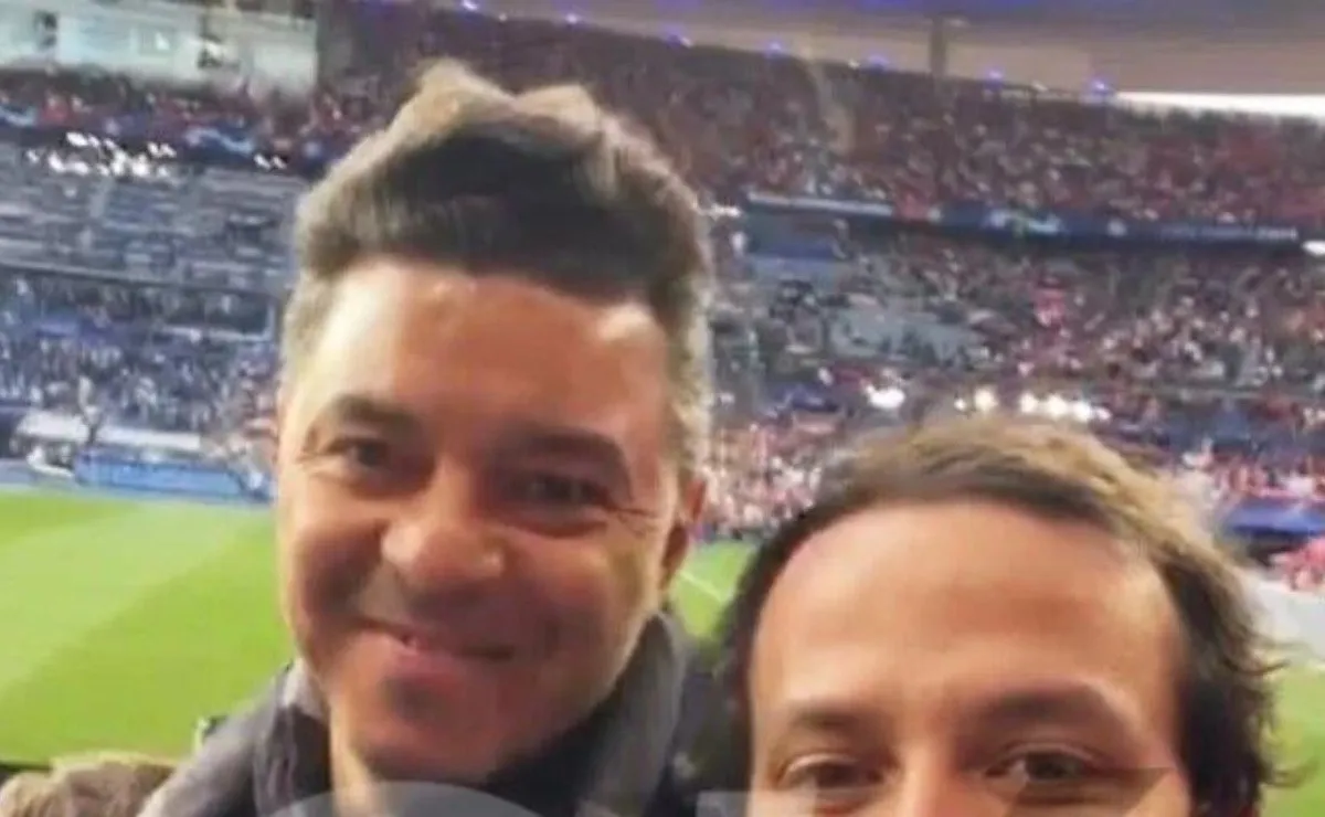 El Muñeco dijo presente en la final de la Champions League.