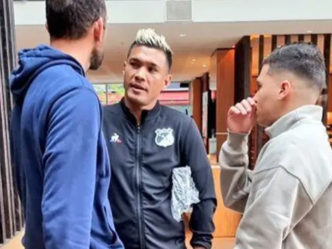 Encuentro riverplatense entre Juanfer y Teo Gutiérrez