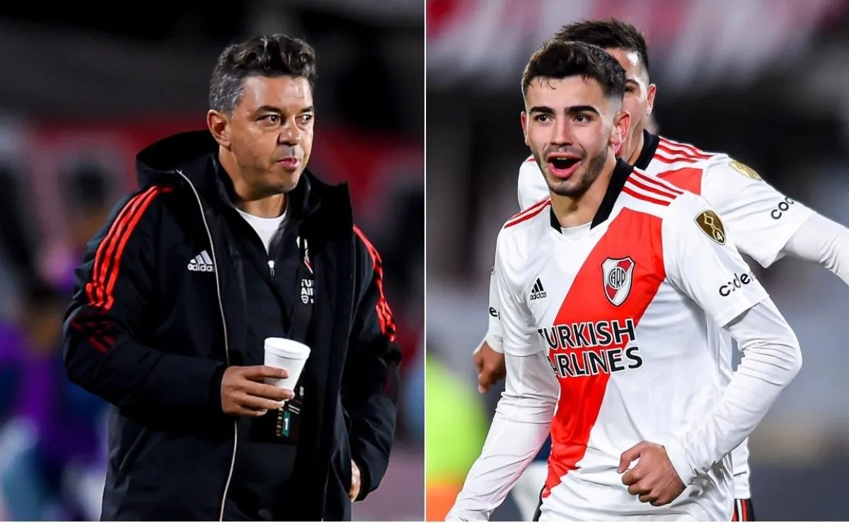 Gallardo y Simón fueron los encargados de River de hablar en conferencia de prensa una vez que terminó el partido entre River y Alianza Lima por la Copa Libertadores.