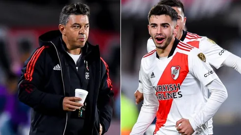 Gallardo y Simón fueron los encargados de River de hablar en conferencia de prensa una vez que terminó el partido entre River y Alianza Lima por la Copa Libertadores.