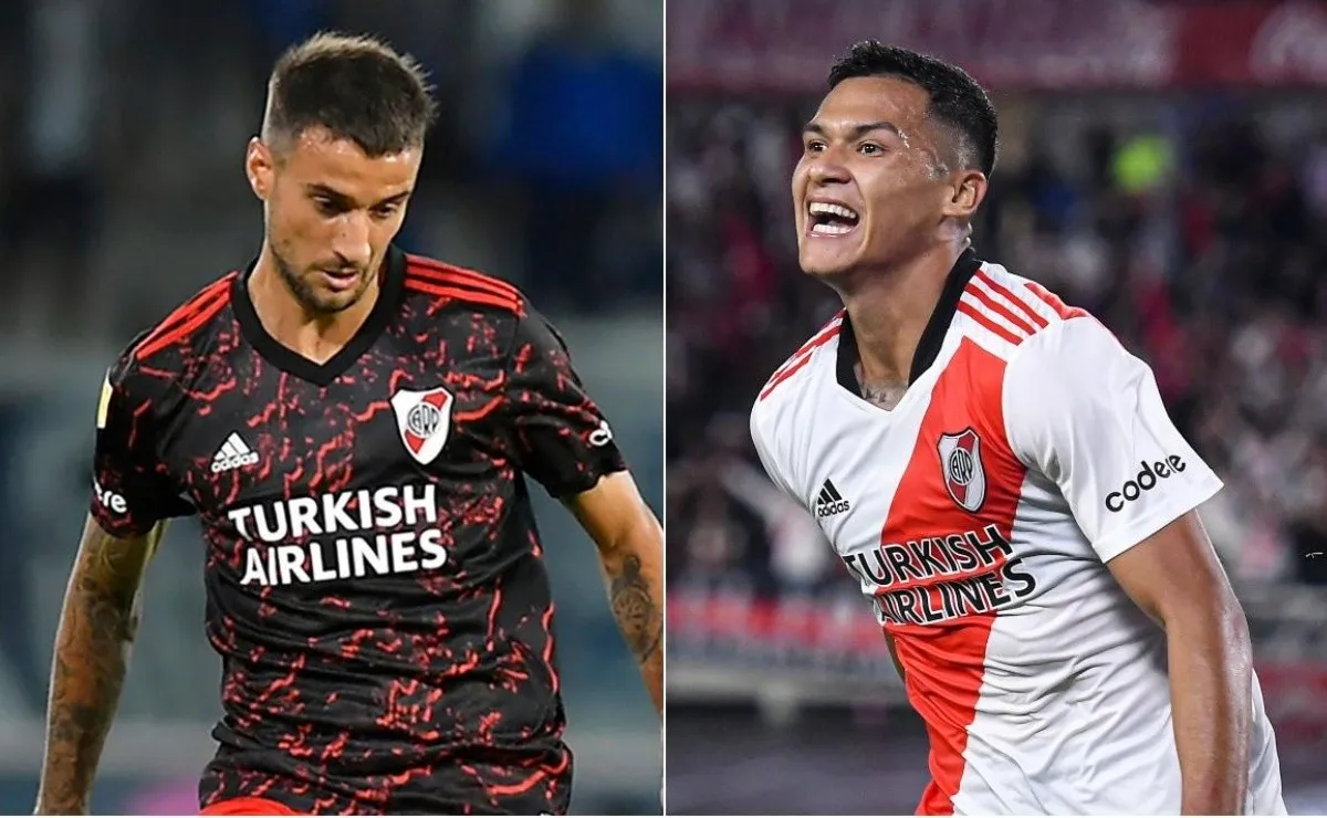 Emanuel Mammana y Andrés Herrera, los laterales por derecha de River que pueden aportar distintas soluciones según el partido lo requiera.