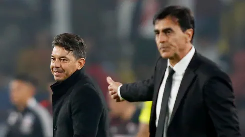 Buena onda entre ambos entrenadores en el partido de ida disputado en el Estadio Monumental de Chile.