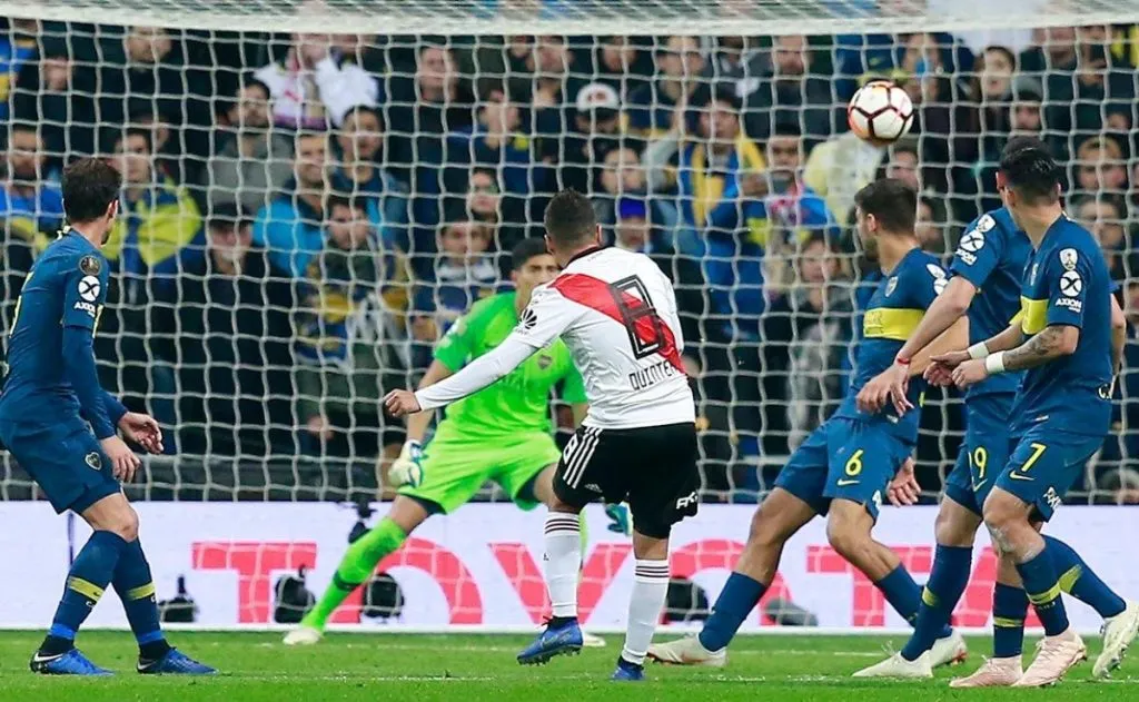 Juanfer Quintero, autor del gol más importante de la historia del Superclásico.