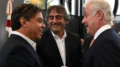 El DT millonario se reunió con el Secretario Técnico y el Vice I
