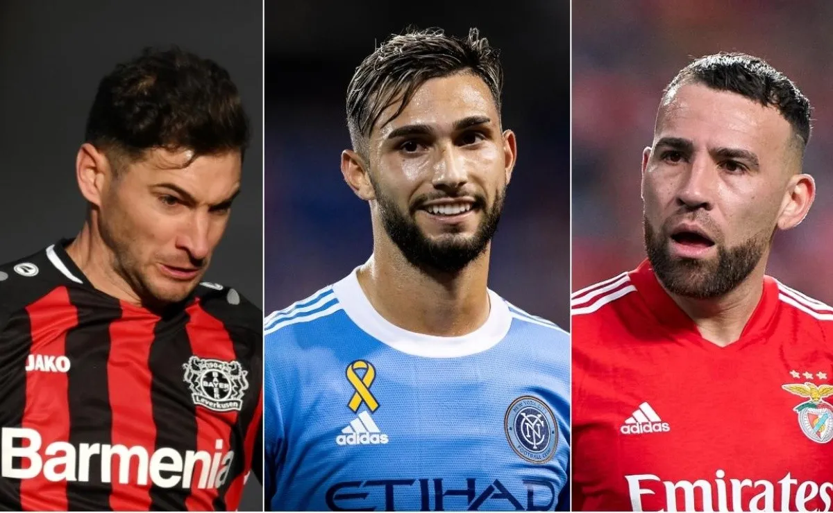 Lucas Alario, Valentín Castellanos y Nicolás Otamendi.