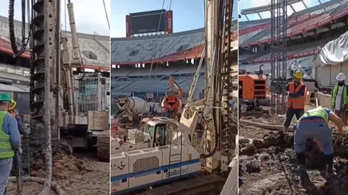 Los trabajos se pausan los días que juega River para no perder la localía.