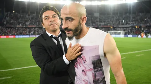 Marcelo Gallardo y Javier Pinola.