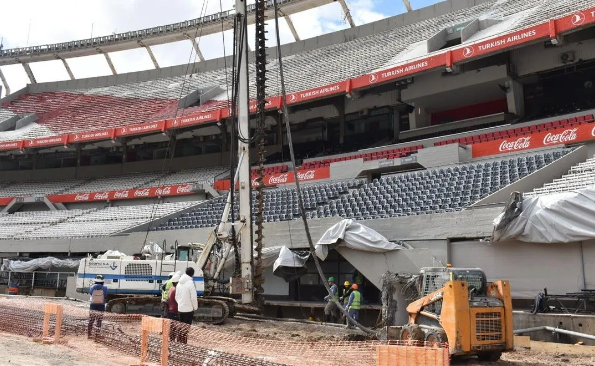 Las obras en el estadio Monumental no cesan