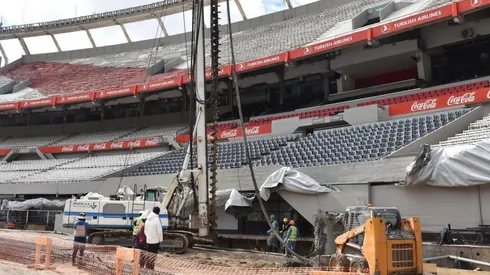 Las obras en el estadio Monumental no cesan