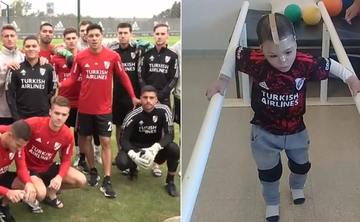 El enorme gesto del plantel de River para el joven Tahiel