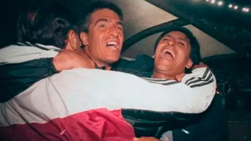 Omar Labruna junto a Ramón Díaz.