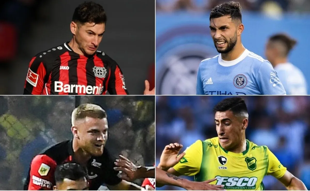 Lucas Alario, Valentín Castellanos, Lucas Beltrán y Miguel Merentiel, los delanteros que suenan para llegar a River en el mercado de pases de mitad de año.