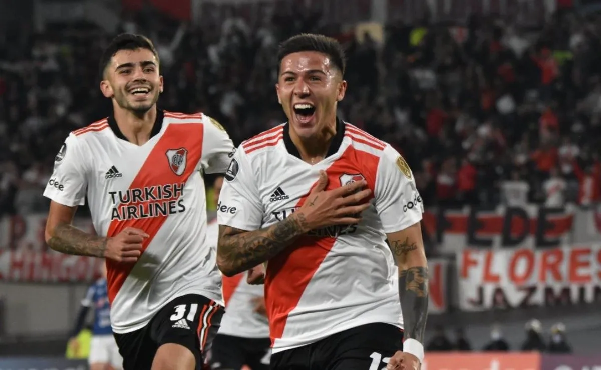 Enzo grita con alma y vida su primer gol en la Copa Libertadores