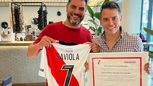 Javier Saviola fue designado como presidente honorario de las Escuelas de River