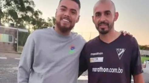 Paulo Díaz junto a Marcos Riquelme, el marcador central de River y el futbolista de Always Ready se conocen desde 2014 cuando compartieron plantel en Palestino.