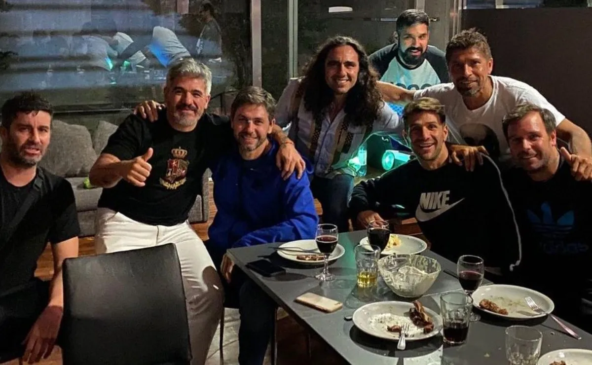 Los ex River se reunieron para ver el debut del Más Grande en la Copa