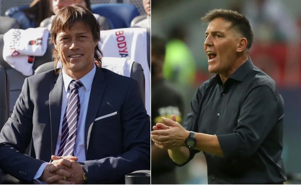 Matías Almeyda y Eduardo Berizzo, los dos ex jugadores de River que están en carpeta para suceder a Martín Lasarte en la Selección de Chile.