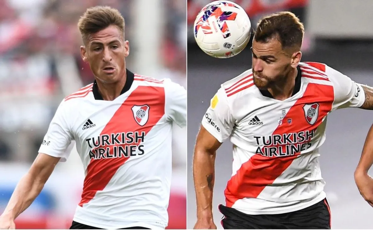 Braian Romero y Leandro González Pirez fueron exigidos este jueves en el River Camp.