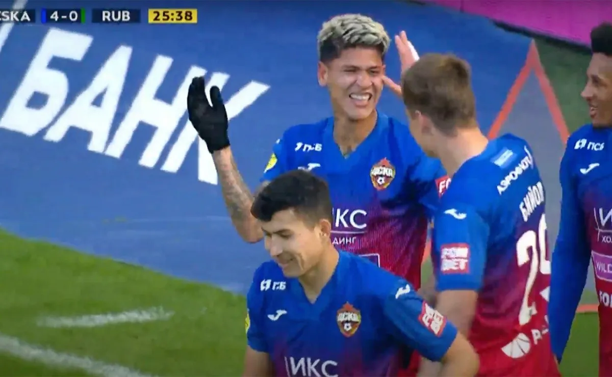 El colombiano tuvo su estreno en las redes con el CSKA Moscú.