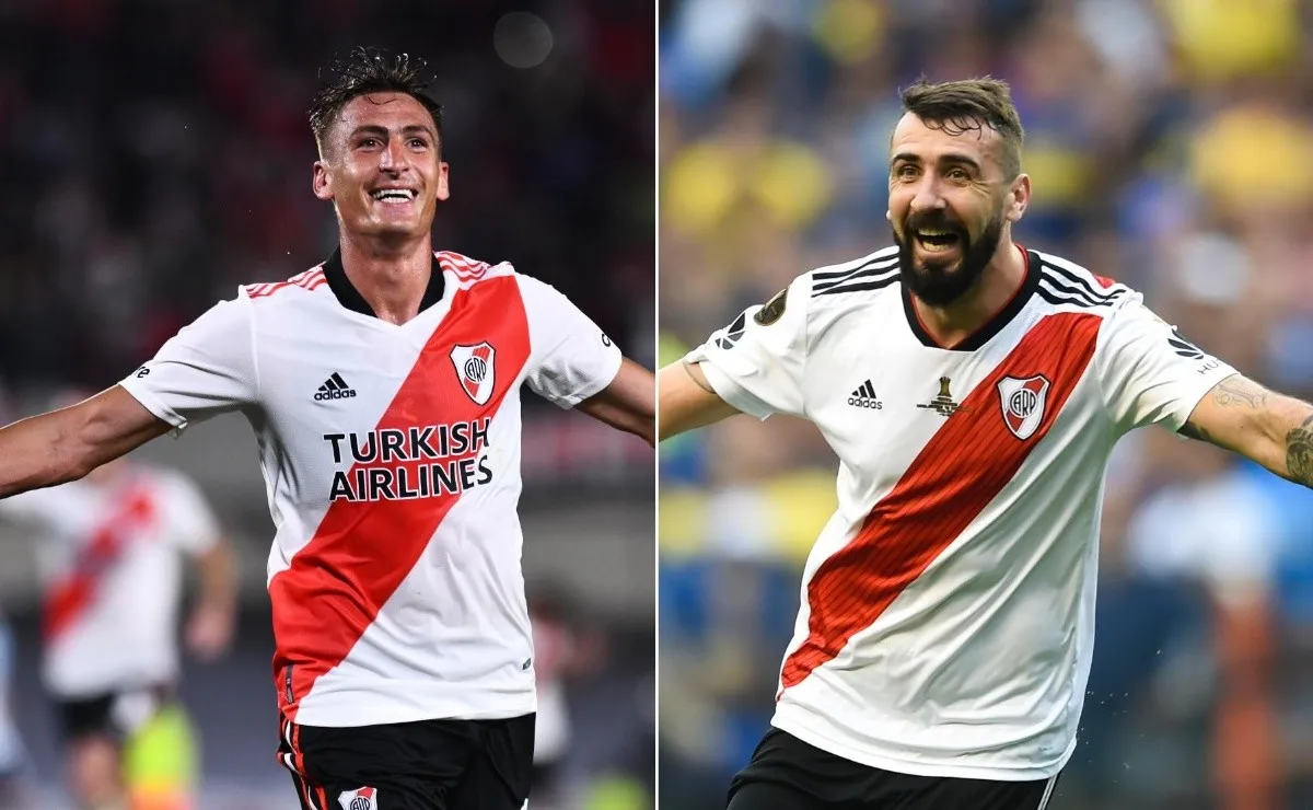 Braian Romero y Lucas Pratto, protagonistas de dos goles idénticos y sacando desde el medio.