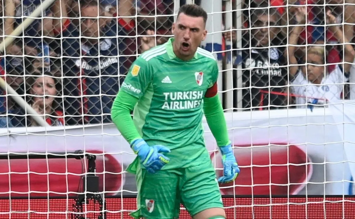 Franco Armani fue clave para que River le gane a San Lorenzo por la Copa de la Liga, antes del tanto del Millonario le atajó un penal a Uvita Fernández.