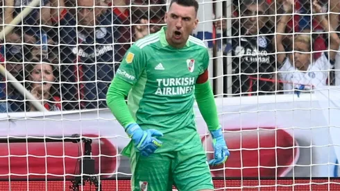 Franco Armani fue clave para que River le gane a San Lorenzo por la Copa de la Liga, antes del tanto del Millonario le atajó un penal a Uvita Fernández.