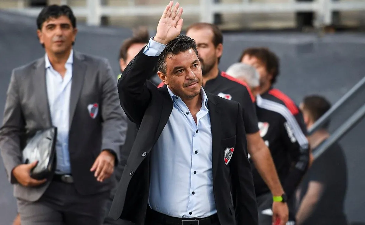 Marcelo Gallardo planifica el partido ante San Lorenzo por la quinta fecha de la Copa de la Liga.