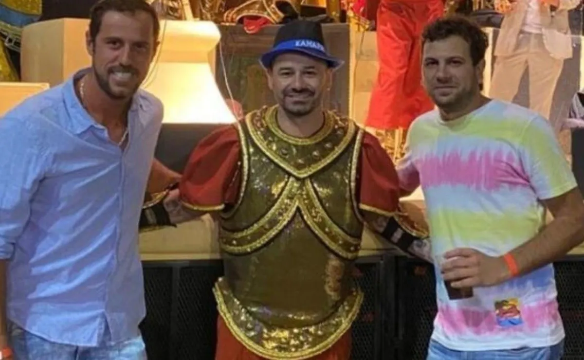 El uruguayo disfrutó a pleno el carnaval de Gualeguaychú.