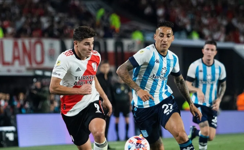 River no juega ante Racing desde la última fecha de la Liga Profesional 2023, cuando alzó el trofeo de campeón.