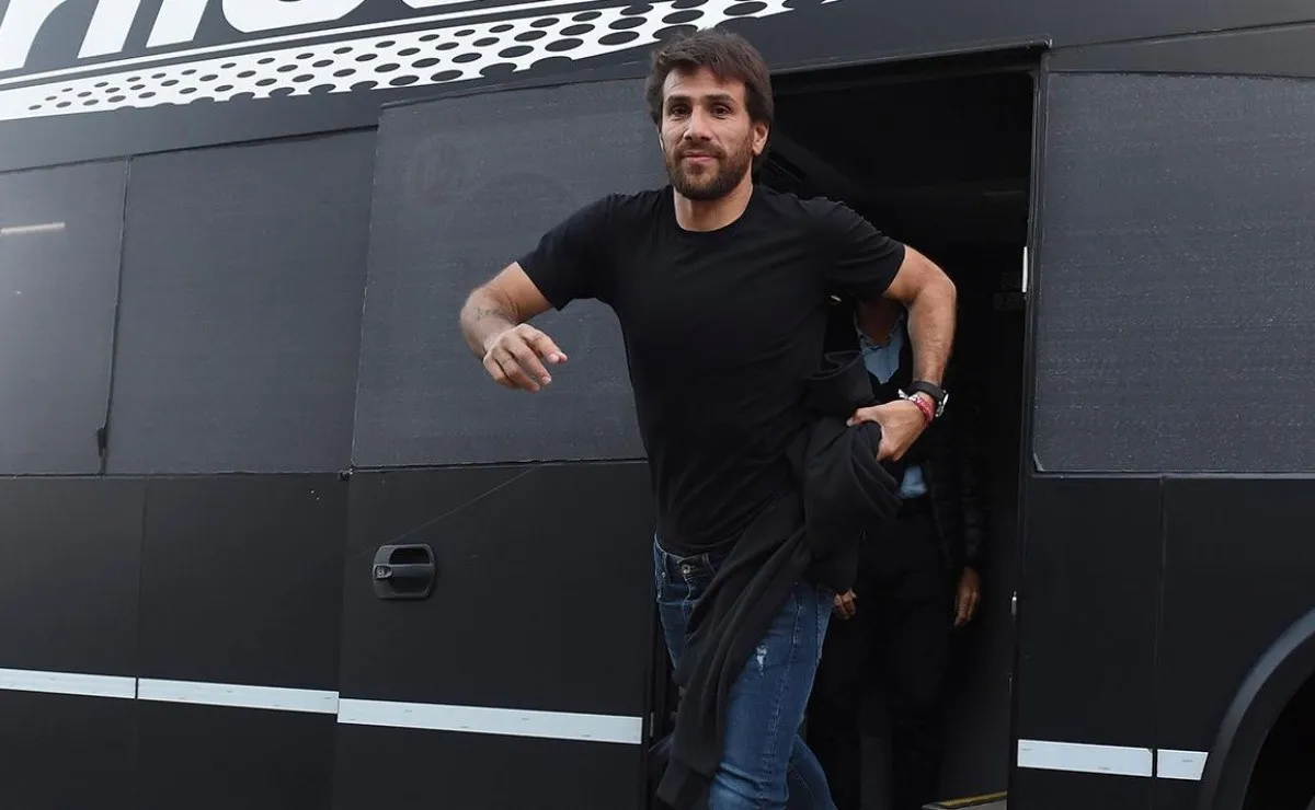 Leonardo Ponzio estuvo presente en la concentración de River en Rosario en la previa al partido contra Newell's por la fecha 3 de la Copa de la Liga.