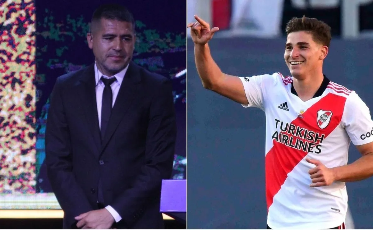 Juan Romásn Riquelme, vicepresidente de Boca, elogió el último semestre que tuvo Julián Álvarez, la joya de River que jugará en el Manchester City.
