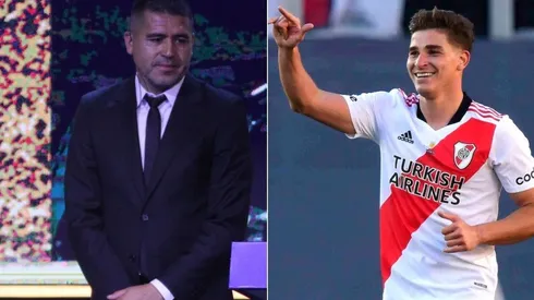 Juan Romásn Riquelme, vicepresidente de Boca, elogió el último semestre que tuvo Julián Álvarez, la joya de River que jugará en el Manchester City.