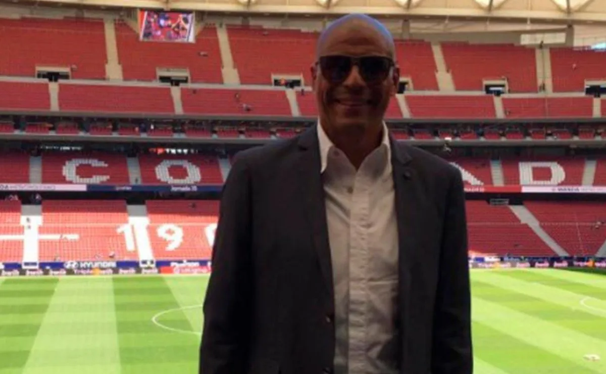 Juan Gómez en el Wanda Metropolitano, el ex River defendió la camiseta de Atlético Madrid sobre el final de su carrera.