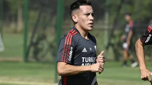 El volante tuvo su primer entrenamiento en el predio de Ezeiza.