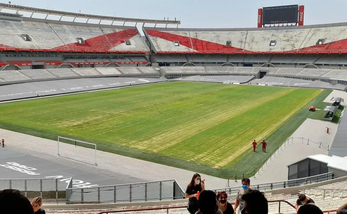 Así estaba el Monumental al 21 de enero de 2022.