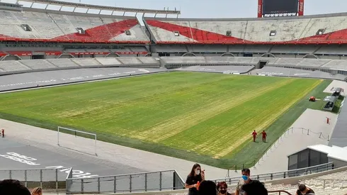 Así estaba el Monumental al 21 de enero de 2022.