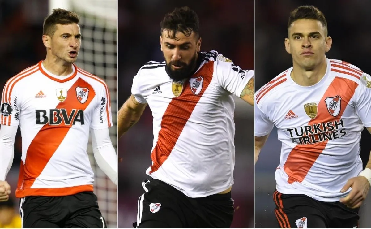 Lucas Alario, Lucas Pratto y Rafael Santos Borré, algunos de los atacantes más importantes de la era Gallardo.